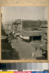 North East from Grant Ave. & Clay St. (China Town), Oct. 1922. Mercantile Trust Co. Office will be here on Nov. 1/22