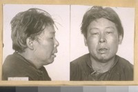 The old picture is Chew Gum, an old character who roamed around Chinatown for years and spent most of his time in jail for vagrancy