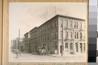 South side of Jackson St. from Montgomery St. Buildings built about 1854, taken Feb. 1924