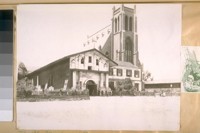 The Old Mission Dolores on Dolores St. bet. 16th & 17th St. in 1885. See the old adobe house on the right