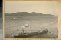Steamer L.W. Stewart on shore at Point Lobus [Lobos], south shore of the Golden Gate, Nov. 1922
