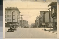 East on Turk St. from Franklin St. May 1928. From Jesse B. Cook