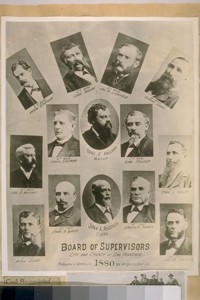 Board of Supervisors, City and County of San Francisco 1880. (Photographed by Rieman & Co. 26 Montgomery St. S. F. [San Francisco])