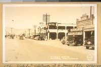 The Hotel I stoped [sic] at in June 1936. J.B. Cook & wife. Street scene, Mojave, California. Frashers Fotos, Pomona, Calif