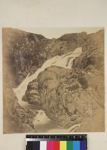 View of waterfall, Madagascar, ca. 1865-1885
