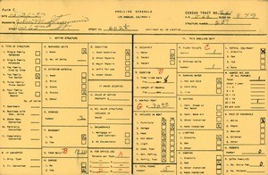 WPA household census for 602 1/2 WEST 62ND STREET, Los Angeles County