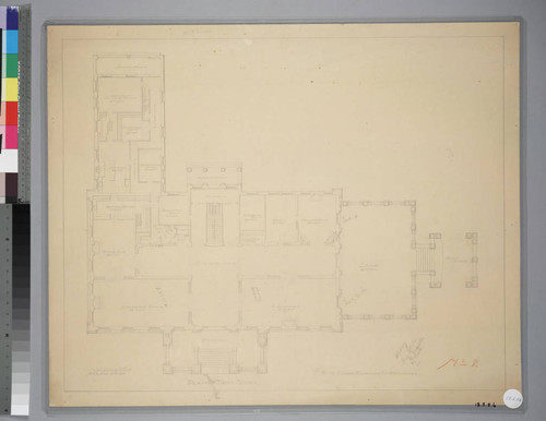 Proposed Huntington residence first floor plan, June 12 1905