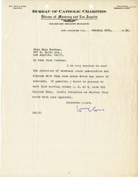Fr. W.E. Corr letter to Mary J. Workman, Jan 20th, 1920