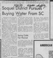 Soquel District Pursues Buying Water From SC