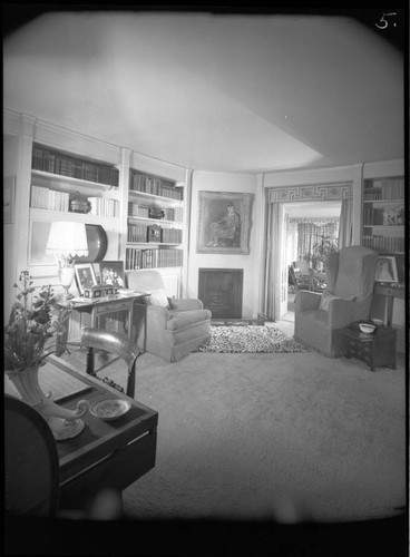 Oberon, Merle, residence. Library