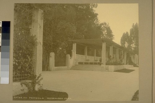 Gates and Pergola Mosswood Park [Mosswood Park located between Broadway and Webster - Moss Avenue and 36th]