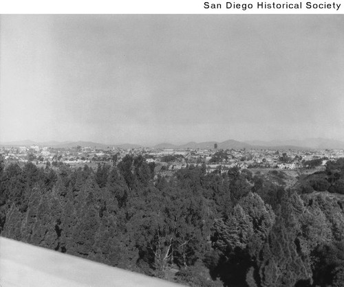 San Diego looking east from the roof of the Park Manor Apartments