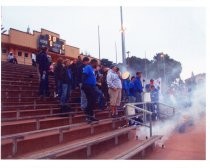 Ultras in flare smoke