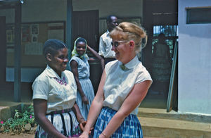 Missionary and Teacher Grete (Ane Margrethe) Jensen, sent by DMS to Tanganyika/Tanzania, 1960-7