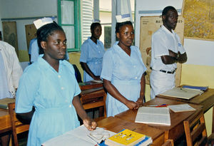 Nordveststiftet, Tanzania. Klinisk undervisning af sygeplejepersonale på Ndolage Hospital, 1997