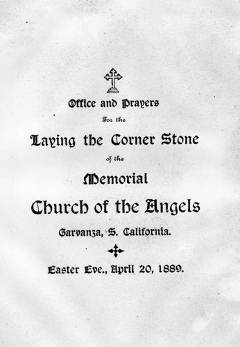 Cornerstone program, Church of the Angels