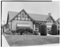 Allin L. Rhodes residence, view of front of house, 1935