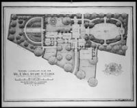 General landscape plan for Mr. and Mrs. Henry H. Clock residence, Long Beach, 1933