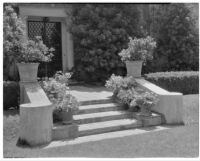 W. R. Dunsmore residence, view steps and main entry to house, Los Angeles, 1934