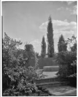 W. R. Dunsmore residence, view towards terrace, Los Angeles, circa 1930