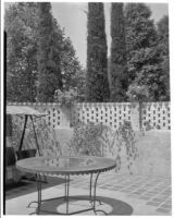 W. R. Dunsmore residence, view of renovated terrace, Los Angeles, 1934