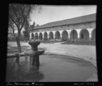 Fountain at the Mission San Fernando, Rey de España, Los Angeles, 1922