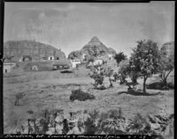 Dwellings built into a mountainside, Purullena, Spain, 1929