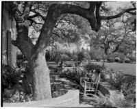 Edward Charles Harwood residence, patio, San Marino, 1928 or 1932