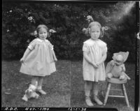 Two portraits of Rosita Dee Cornell, California, 1934