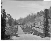 Harvey Mudd residence, terraced gardens, Beverly Hills, 1933