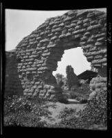 Ruins of a workshop at the Mission San Fernando, Rey de España, Los Angeles, 1922