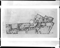 Preliminary study and general site plan for Centinela Park, Inglewood, 1945