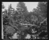 Drum bridge at the Japanese Village, Golden Gate Park, San Francisco, 1913