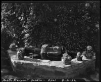 Austin Pierpont Garden, view of a fountain, Ojai, 1932