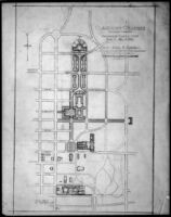 Preliminary campus study for Claremont Colleges, Claremont, 1928