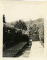 Wright Saltus Ludington residence, view of small reflecting pool, Montecito, 1931