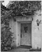 Leo V. Youngworth residence, view of door, Baldwin Hills, 1932