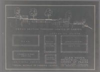 Cross section plan for garden of prayer, Glen Haven Memorial Park, San Fernando, [1946?]