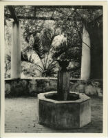 James Waldron Gillespie residence, fountain under pergola, Montecito, 1932