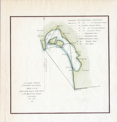 U.S. Coast Survey / A.D. Bache superintendent ; sketch J. no. 10 showing the progress of the survey in the Bay of San Diego California