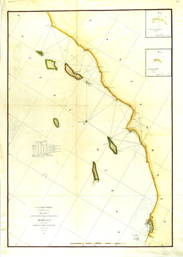 U. S. Coast Survey / A. D. Bache superintendent ; sketch J. showing the progress of the survey in section no. x (lower sheet) from San Diego to Pt. Sal from 1850 to 1856