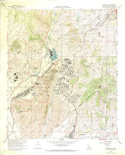 United States Department of the Interior Geological Survey, State of California, Department of Water Resources; Morro Hill Quadrangle, California – San Diego County, 7.5 Minute Series, Topographic, ca. 1968. Includes Camp Pendleton Area