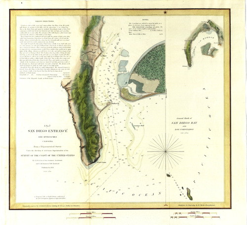 J. no. 7 San Diego entrance and approaches, California [cartographic material] : from a trigonometrical survey of the coast of the United States / by R.D. Cutts & Geo. Davidson, Asst., and A.M. Harrison, Sub Asst. ; published in 1851