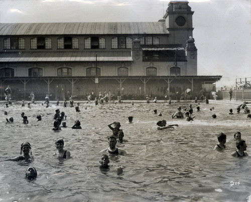 Children’s bathing pool and pavilion, Tent City, Coronado, Calif. c. 1920