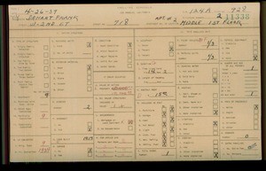 WPA household census for 718 W 2ND STREET, Los Angeles