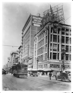 View of Broadway looking north from Sixth Street, June 1928