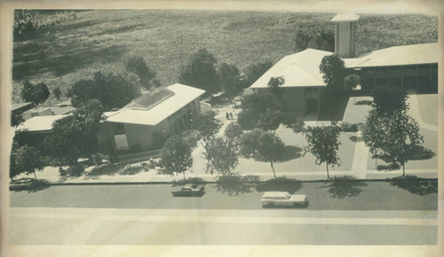McManus Hall, and Harper East architectural model, Claremont Graduate University