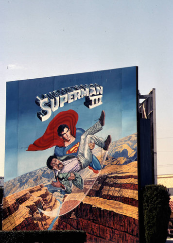 Superman III movie billboard