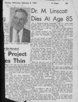 Dr. M. Linscott dies at age 85