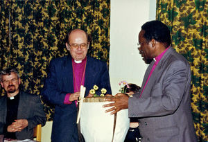 Bishop Kresten Drejergaard, Diocese of Funen, visiting the Kagera Region, Tanzania, 1997